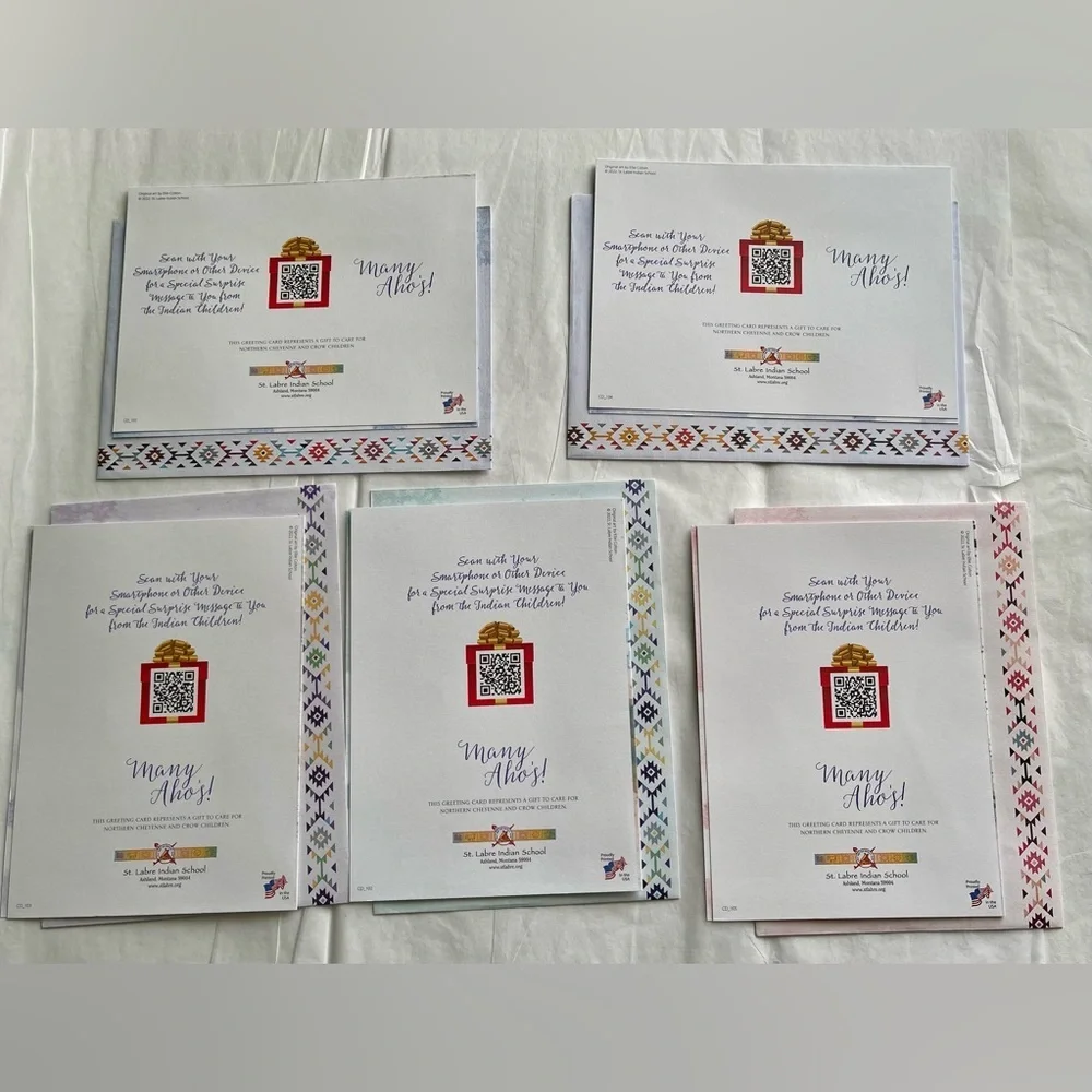 New! 16 Cards + Envelopes Variety Indians Flowers 11 Blank 5 with Messages